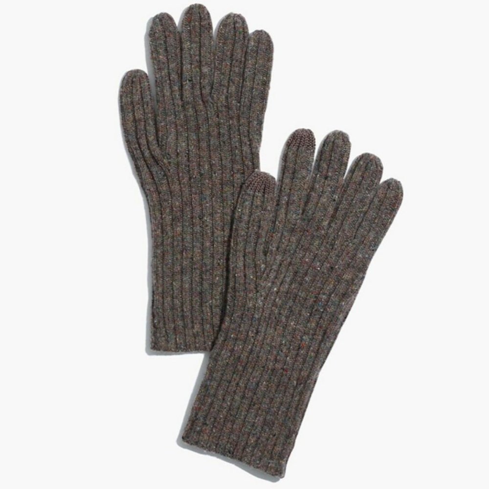 Madewell Ribbed Wool Texting Gloves in Castle Rock